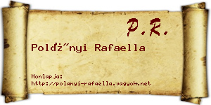 Polányi Rafaella névjegykártya